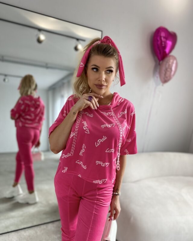 Bluza z łańcuchem przeźroczystym PINK Laperla