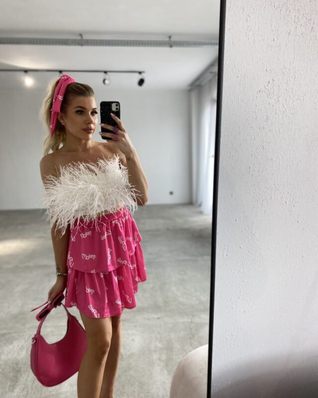 Spódniczka z gumką do włosów PINK La perla