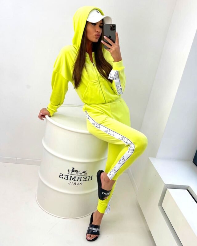 Komplet BESTIES neon żółty